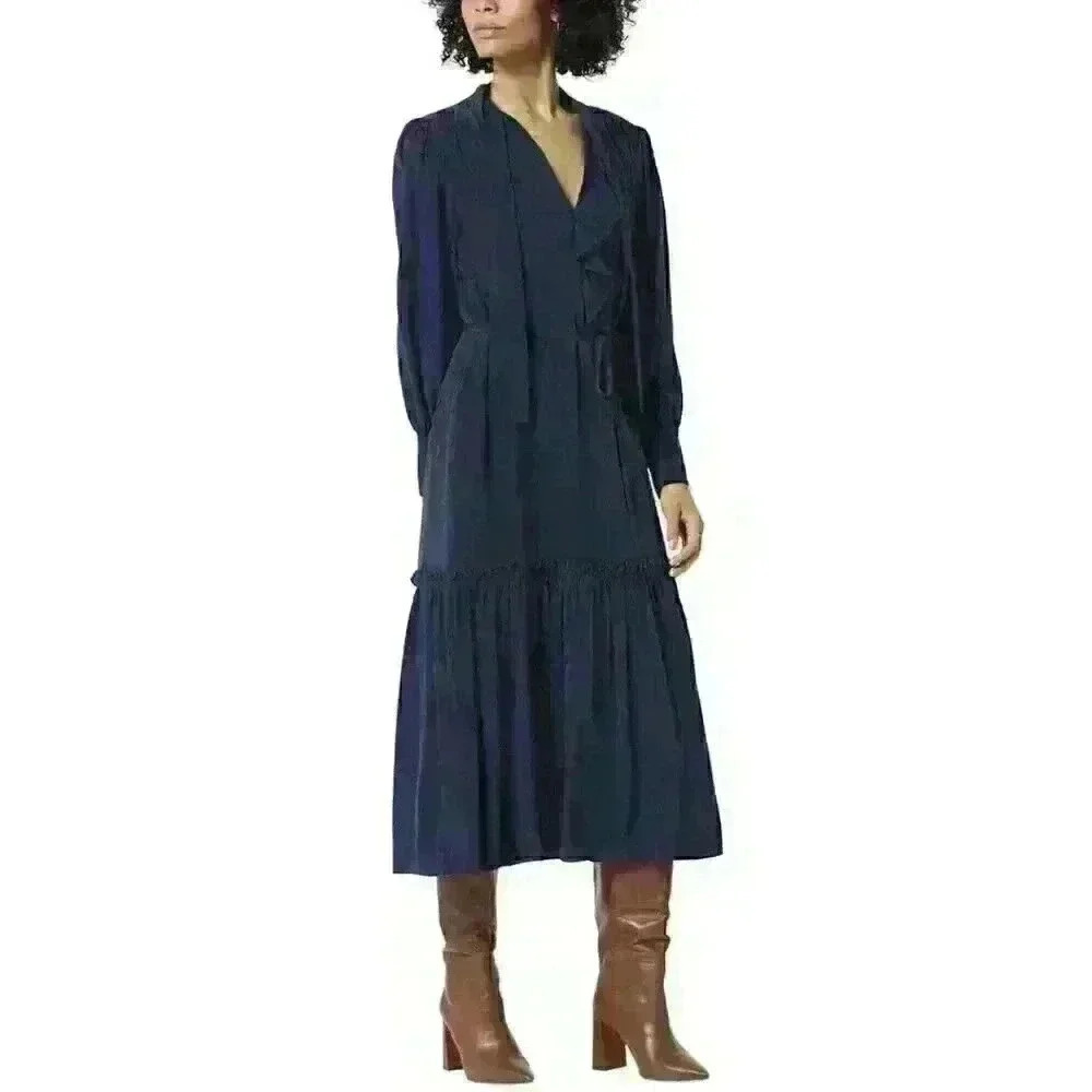 NEW Joie Women's XS Roussel Silk Midi Dress NWT $448 - Picture 3 of 3